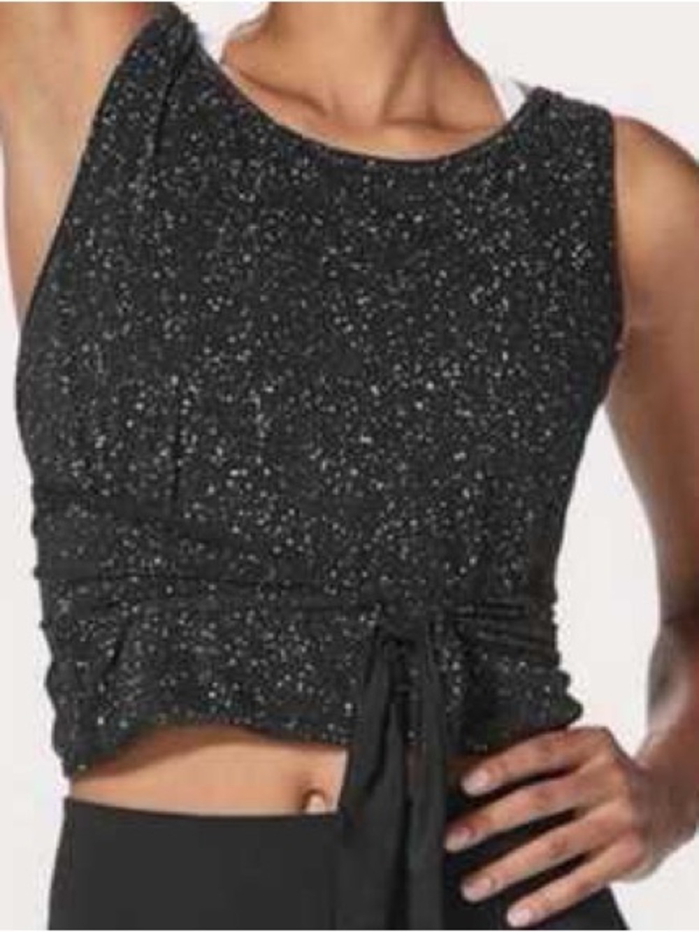 Lululemon It’s A Tie Tank Size 8. Black Splatter Dye Black First Edition